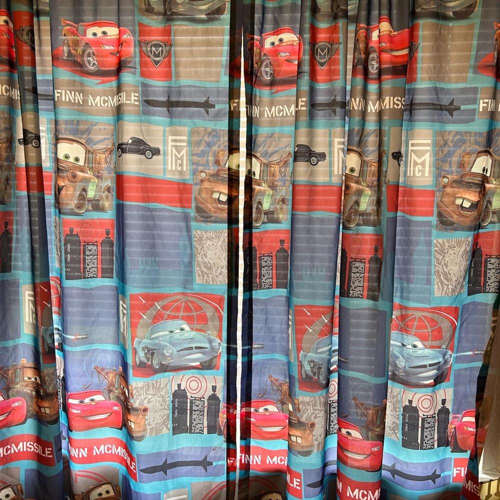 Disney Pixar Cars Finn McMissile Lightning McQueen Curtains
